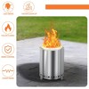 Karl Home | 42 in. Black Metal Patio Round Fire Pit with Grill - 2 of 4