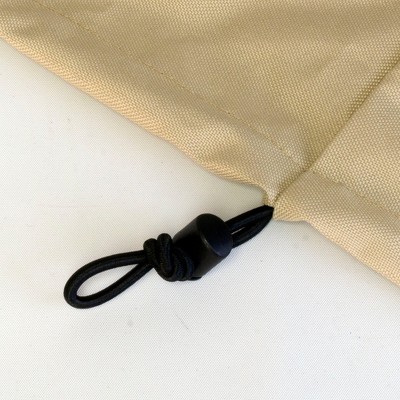Brown and Beige Waterproof Square Patio Table Cover with Straps