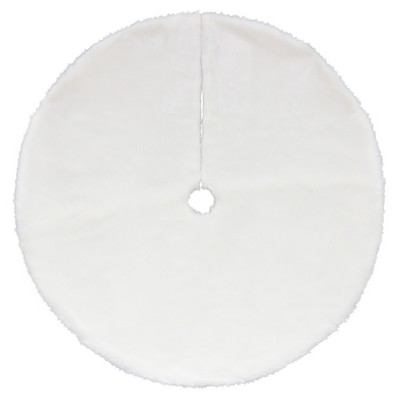 Northlight 48" White Plush Solid Round Christmas Tree Skirt