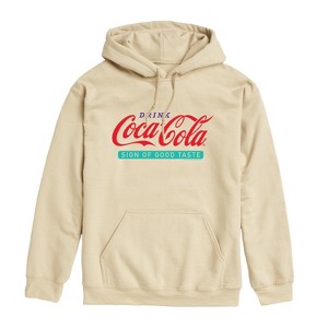 Men's - Coca-Cola - Sign Of Good Taste Graphic Fleece Pullover Hoodie - 1 of 4