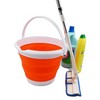 SAMMART 8.5L (2.2 Gallon) Collapsible Plastic Bucket - Foldable Tub, White/Carrot - image 4 of 4