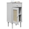 vidaXL Bedside Cabinet SENJA Rattan Look White 15.7 in.x13.8 in.x31.5 in. Solid Wood Pine - 4 of 4
