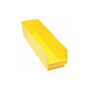 Quantum Storage Systems Economy Shelf Bin, Nesting, 23-5/8"W X 6-5/8"D X 4"H, (7) Divider Slots, Rear Hanglock - 1 of 1