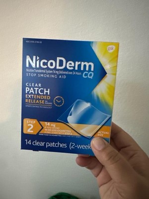 NicoDerm CQ Stop Smoking Aid Clear Patches Step 2 - 14ct