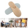 Unique Bargains Striped Coral Fleece Disposable Slippers 1 Pair - 4 of 4