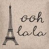 C&F Home 20" x 20" French "Ooh La La" Eiffel Tower Paris Embroidered Accent Throw Pillow - 3 of 4