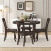 Whisen Retro 5-piece Round Dining Set with 4 Dining Chairs - 2 of 4