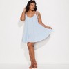 Lands' End Women's Cotton Gauze Metallic Tiered Mini Cover-up Dress - 4 of 4