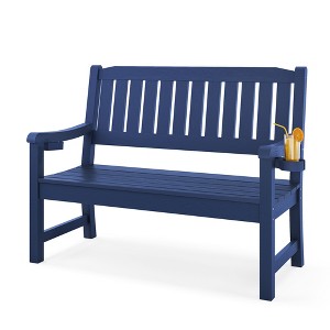 Arceso Outdoor Bench, 2-Person HDPS Garden Bench, Outdoor Benches Weatherproof, All-Weather Fade/Rot Resistant Patio Bench. - 1 of 4