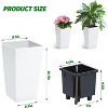 Coucheta 16/22.4" Self-Watering Planter Set of 2 with Water Monitor & Shelf, Indoor/Outdoor Automatic Watering Plant Pots - 2 of 4