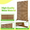 Metal Privacy Screen Outdoor 71"x47", Freestanding Decorative Privacy Fence Panel for Patio, Balcony, Deck, Garden, Indoor, Yellow - 2 of 4