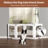 ROOMTEC Free Standing Dog Gate,4 Panel 32" Height Foldable Dog Fences Indoor, Pet Gate for Stairs,Doorways - 2 of 4