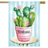 Cactus Bouquet Spring House Flag Welcome Floral 28" x 40 Briarwood Lane - 2 of 4