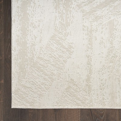 Elysian Ivory Abstract Wool-Blend 5'3" x 7'3" Area Rug