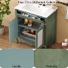 Christopher Knight Home Rein 30" Antique Bathroom Vanity with Ceramic Sink and Tip-Out Tray, Antique Green/White - 4 of 4
