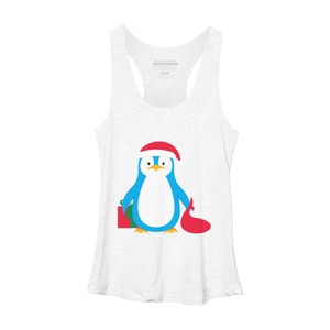 Women's Design By Humans Christmas Penguin By moredesignsplease Racerback Tank Top - 1 of 3