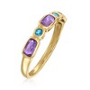 Ross-Simons 0.70 ct. t.w. Amethyst and .10 ct. t.w. London Blue Topaz Ring in 14kt Yellow Gold - 3 of 4