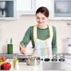 Unique Bargains Stainless Steel Cylinder Commercial Utensil Holder 3 Holes - 3 of 4