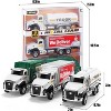 TEMI 3 Pack of Diecast City Transport Vehicles, Garbage, Tanker, Express Delivery, 1/50 Scale Metal Collectible Models With Opening Doors - 2 of 3