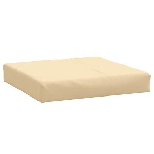 vidaXL - Pallet Cushion Sofa Seat Chair Pad Indoor/Outdoor Patio - Melange Beige Fabric - Polyester Foam Filling - 23.6"x23.6"x3.9" - 1 of 4