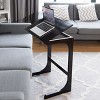 Costway Adjustable TV Tray C-Shape Sofa Couch End Table Laptop Desk W/Tilting Top Bamboo - image 3 of 4