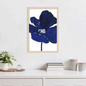 Amanti Art Indigo Petal I by PI Studio Wood Framed Wall Art Print - 1 of 4