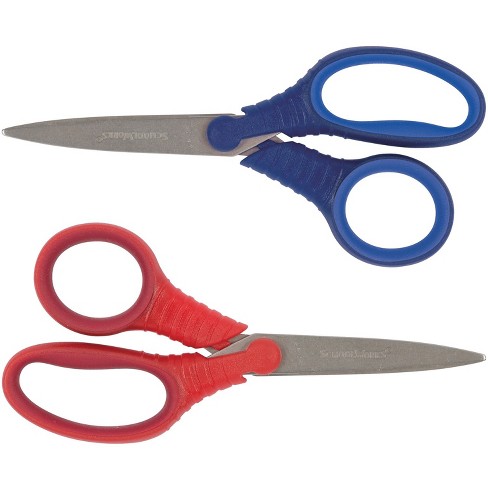 Fiskars 7 Softgrip Left Handed Student Scissors, 2 Pack, Blue