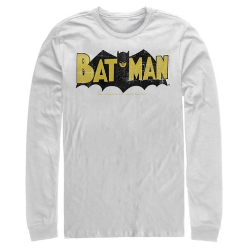 Men's Batman Logo Vintage Long Sleeve Shirt : Target