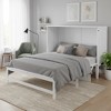 Whisen Queen Size Murphy Bed, Solid Pine & MDF Frame with Built-In Charging Station, Shelf/Desk, Space-Saving Design - White - 3 of 4
