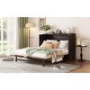 TIRAMISUBEST Queen Size Murphy Bed Wall Bed, Pine Wood Murphy Cabinet Bed with Rattan Decoration and Storage Drawer - 4 of 4