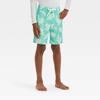 Boys' Floral Swim Shorts - art class™ Green
