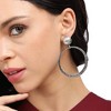 SOHI Women's Crystal Silver Party Drop Earrings - 4 of 4