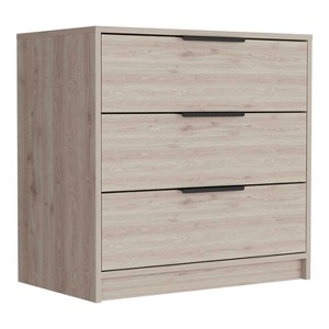 NicBex 3 Drawers Dresser for Bedroom,Modern Style Wooden Drawers with Black Handle,Dressers for Kids Room,Living Room,Entry and Hallway,Gray - 1 of 4
