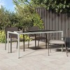 vidaXL Garden Dining Table Brown 74.8" x 35.4" x 29.5" Poly rattan - 2 of 4