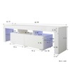 INFURNIC TV Stands and Consoles Modern Entertainment Console with Illumination Features and Storage Drawers for Living Room, White, 67.32"*16.93"*6.3" - 4 of 4