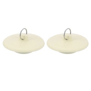 Unique Bargains Kitchen Bathroom Laundry Rubber Hanging Ring Sink Bathtub Drain Stoppers White - 1 of 4