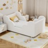 Docred Toddler Bed,Child Bed for Kids with Extra Safty Broad,Standard Crib Size Toddler Bed,Certified Fabric Toddler Beds,Toddler Floor Bed - 4 of 4
