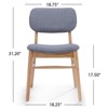 NicBex  Set of 2 Retro Solid Wood Dining Chairs,Armless Chairs with Comfortable Cushions for Kitchen,Living Room - 3 of 4