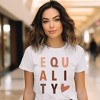Simply Sage Market Women's Equality Heart Short Sleeve Graphic Tee - 2 of 3