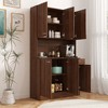 NicBex Accent Buffet Cabinet with Storage Modern Wood Sideboard Cabinet Coffee Bar Cabinet with 2 doors, 1 Storage and 2 drawers Shelf - 3 of 4