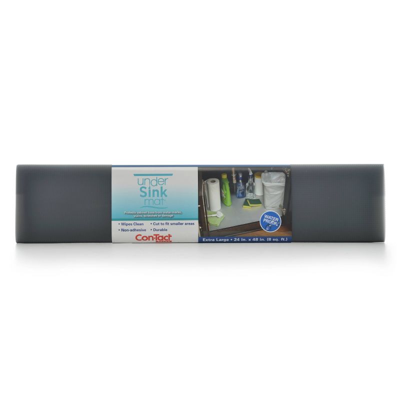 Con-Tact 24&#34;x4ft Horizontal Under Sink Mat Gray, 1 of 8