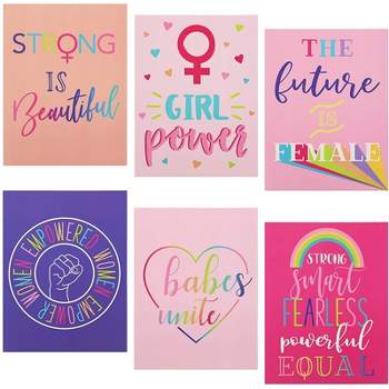 Paper Junkie 12 Pack Feminism Pocket Folders for School, Home, Office, Women and Girls, 6 Assorted Designs, Letter Size, 9 x 12 Inch