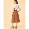 INSPIRE CHIC Women's Casual Elastic Waist Peasant A-Line Midi Skirts with Pockets - 2 of 4