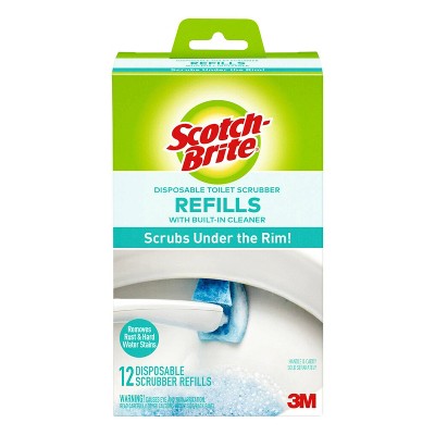 Scotch-Brite Disposable Toilet Scrubber Refills - 12ct