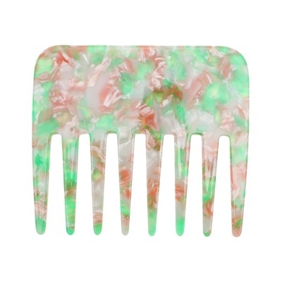 Unique Bargains Portable Marble Wide Tooth Comb 1 Pc