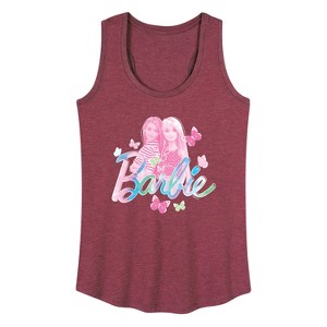 Women's - Barbie - Tie Dye & Butterflies Graphic Racerback Tank - 1 of 4