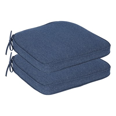 Aoodor Outdoor Dining Chair Cushions Set of 2, Waterproof Patio Furniture Seat Cushions, Outdoor Chair Pads with Ties