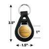 Willy Wonka And The Chocolate Factory Golden Ticket Black Leather Keychain - 4 of 4