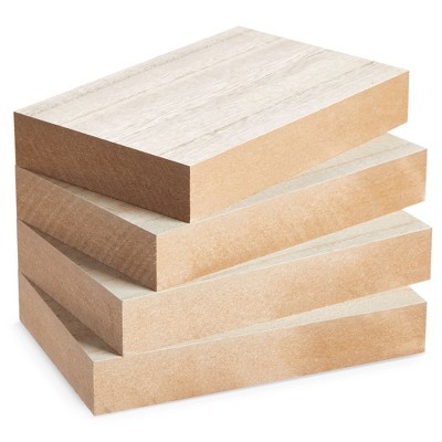 Bright Creations 4 Pack Unfinished Wood Blocks for Crafting, Wall  Decorations, MDF Wooden Squares 1 Inch Thick for DIY Projects, Art Classes,  5x5 In