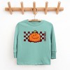 The Juniper Shop SmileyWorld Pumpkin Face Checkered Youth Long Sleeve Tee - 2 of 4